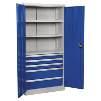 Image of Sealey Industrial Cabinet 5 Drawer 3 Shelf 1800mm