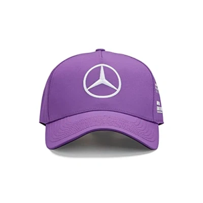 Image of Mercedes AMG Petronas Formula One Team Official 1 Merchandise Lewis Hamilton 2022 Cap Purple Size