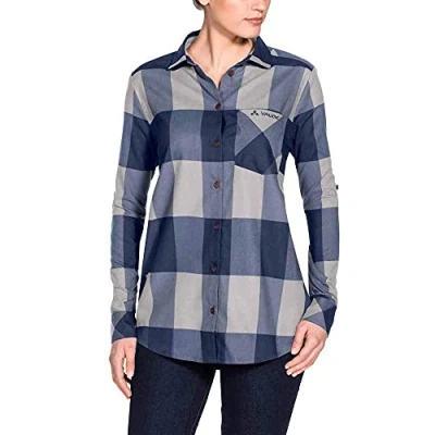 Image of VAUDE Farsund Women&#039;s Long Sleeved Shirt, Womens, 405911000000, eclipse/eclipse, 34 (EU)