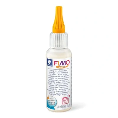 Image of STAEDTLER 8050 00 FIMO Liquid Oven Hardening Decorating Gel for Polymer Clay Modelling Transulcent (1 x 50ml Bottle)