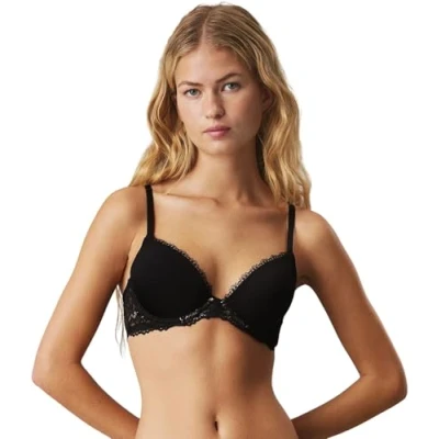 Image of Calvin Klein Women Lift Demi Push up Bra with Underwire, Black (Black), 40B