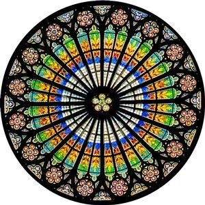 Image of Static Window Cling in a Rosace (Strasbourg) Design