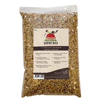 Image of Budgie Food Seed Feed Mix 1kg Natural Healthy Treats and Snacks for Pet Budgerigars SeedzBox Red Millet, Canary Niger Seeds Protein Fibre Donation to OneTreePlanted