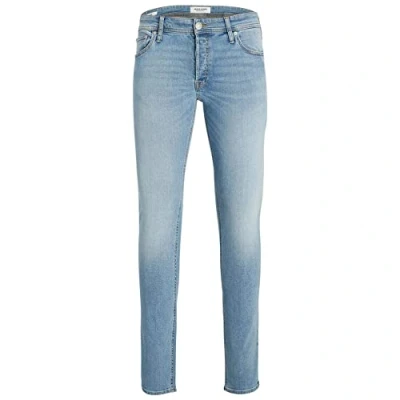 Image of JACK &amp; JONES Mens Jeans Slim Fit Pants Denim Blue for Mens, UK Size W30/34L