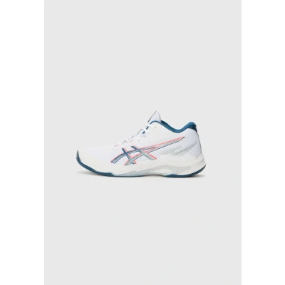 Image of Asics Netburner Ballistic Handball shoes, Men&#039;s, Size: 7, White/mako blue shoes