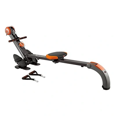 Image of Body Sculpture BR3010 Rower and Gym Adjustable Resistance Built in Folds Free DVD Track Your Progress More, Red / Black, One Size