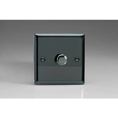 Image of Varilight Iridium Black, LED Dimmer Switch V Pro Series, 1 Gang (Single), or 2 Way, 400 Watt (Trailing Edge)