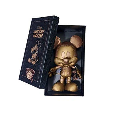 Image of Simba 6315870313 Disney Bronze Mickey Mouse, April Edition, Amazon Exclusive, 35 cm Plush Figure in Gift Box, Special, Limited Edition Collectible, Soft Toy Suitable for Children from Birth