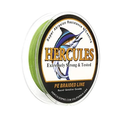Image of Hercules Super Strong 500M 547 Yards Braided Fishing Line 15 LB Test for Saltwater Freshwater PE Braid Fish Lines 4 Strands Army Green, 15LB (6.8KG), 0.16MM