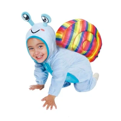 Image of FIESTAS GUIRCA Baby Snail with a Colourful Shell Fancy Dress Costume for Boy or Girl Age 18 24 Months