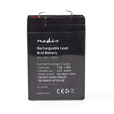 Image of 6v 6 Volt 4.0Ah 4000mAh Sealed Rechargeable Lead Acid Battery 70 mm x 47 101