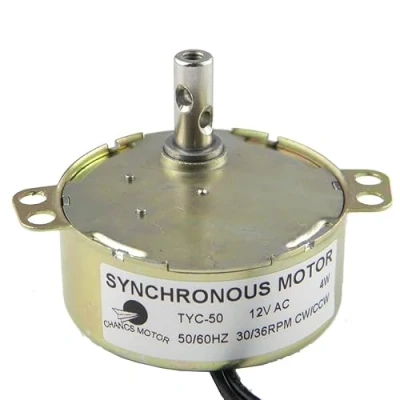 Image of CHANCS Synchronous Motor TYC 50 12V AC 30 36RPM CW/CCW 4W Small Electric Turntable Gear Box for Microwave Oven
