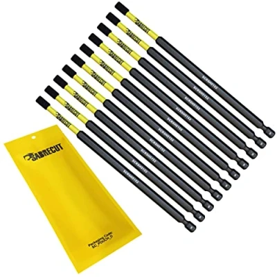 Image of 10 x SabreCut SCRH5152_10 152mm H5 Hex Magnetic Impact Screwdriver Driver Bits Set Single Ended Heavy Duty Compatible with Dewalt Milwaukee Bosch Makita and Others