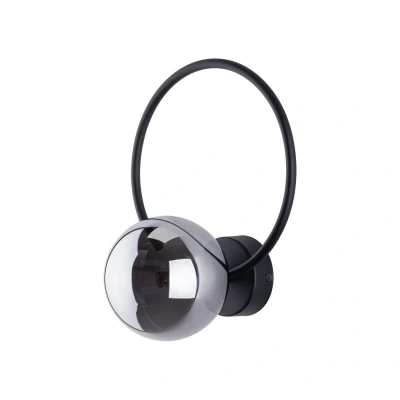 Image of Anabelle Wall Lamp Black, Graphite Glass 1xG9