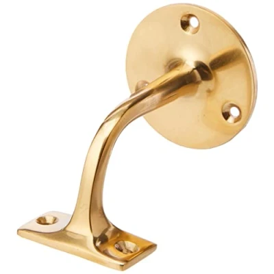 Image of Merriway BH02581 Handrail Bracket Polished Brass