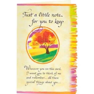 Image of BMA Just A Little Note for You to Keep Sentimental Greeting Card