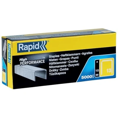Image of Rapid High Performance Staples for Textiles, Finewire No. 13, Leg Length 8mm, Staple Gun Staples, Galvanised Steel, 5000 Pieces, Boxed (11835600), Silver