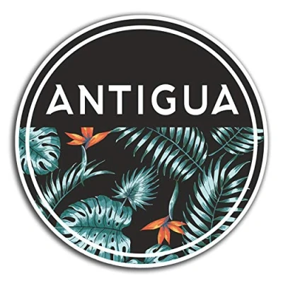 Image of 2 x 10cm Antigua Caribbean Vinyl Stickers Travel Sticker Laptop Luggage #32663 (10cm Wide)