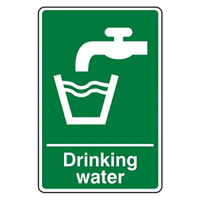 Image of 200mmx300mm Drinking Water Catering Sign Sticker Self Adhesive