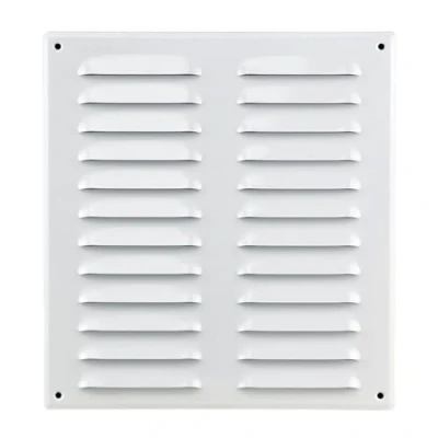 Image of Steinberg14 White 260x280mm Metal Air Vent Grille Cover with Insect Mesh 10x11 inch Ventilation
