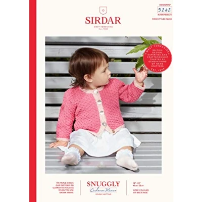Image of Sirdar Snuggly Cashmere Merino DK: Baby Cardigan Knitting Pattern 5242