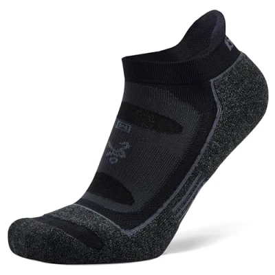 Image of Balega Blister Resist Performance No Show Athletic Running Socks for Men and Women (1 Pair), Black, Medium