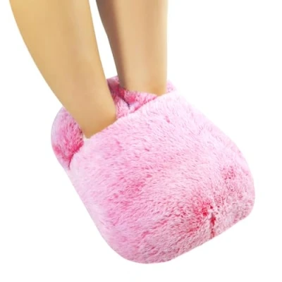 Image of SUPERFA Rubber Hot Water Bottle for Feet, Feet Warmers Women, Foot Warmer Slippers Winter (Pink)