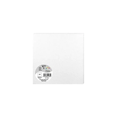 Image of Clairefontaine Ref 1185C Pollen Iridescent Card (Pack of 25 Sheets) 160 x 160mm Sized, 210gsm Grained Card, Acid Free, Inkjet &amp; Laser Printer Compatible White