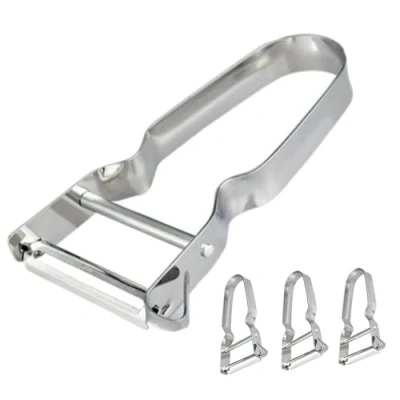 Image of Potato Peeler Vegetable Peeler, 4Pcs Premium Stainless Steel Metal Good Grips Y Rotatable Multifunctional Peelers for Kitchen Vegetables Fruits