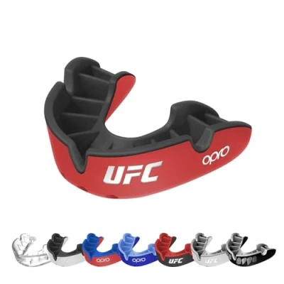 Image of OPRO Silver Level Mouthguard Essential Fit Gum Shield Adult and Kids Mouth Guard Boxing MMA, Easy Self Rugby Hockey Superior Protection with Dental Warranty
