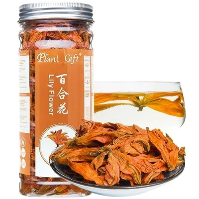 Image of Plant Gift 100% Pure Natural Lily Tea, Premium Lilies, Dried Organic Health Flower Tea 35g/1.23oz