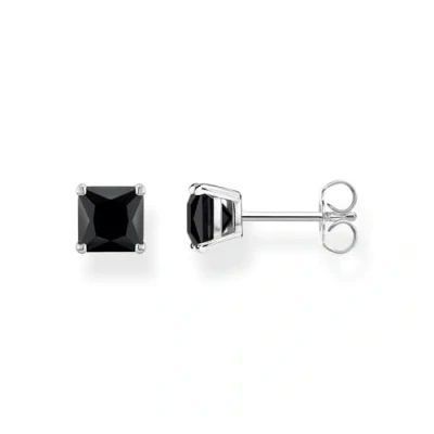 Image of Thomas Sabo Sterling Silver Gold Plated Green Stone Earrings H2173 971 6
