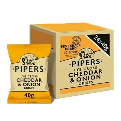 Image of Pipers Cheddar &amp; Onion Crisps 24 Minibags