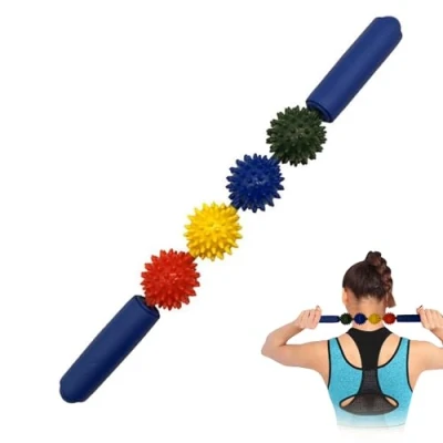 Image of Handheld Massage Muscle Roller Therapy Stick Fascia and Cellulite Blaster Remover with Spiky Balls Relax Tight Muscles &amp; Relieve Stress by Playlearn