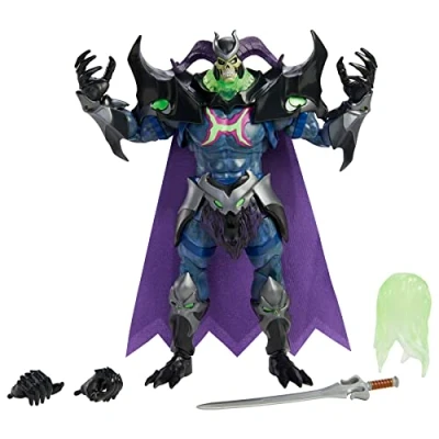 Image of Masters of the Universe Skeletor Action Figure, 9 in MOTU Battle Gift for Kids Age 6 and Older Adult Collectors, GYV17