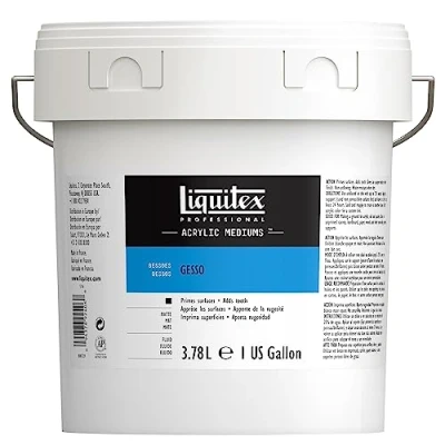 Image of Liquitex Professional Acrylic Medium for and Oil Paint, White Gesso Surface Prep, 3.78 L