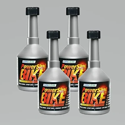 Image of Cataclean Powershot Bike Complete Fuel &amp; Exhaust Cleaner Catalytic Converter, Valve Injector Additive for Performance Efficiency Emissions Reducer 4 x 250ml