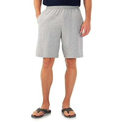 Image of Fruit of the Loom Mens Premium Jogging Shorts Heather Grey XX Large