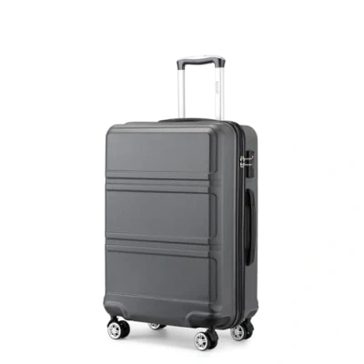 Image of Kono 20 inch Cabin Suitcase Lightweight ABS Carry on Hand Luggage 4 Spinner Wheels Trolley Case 51.5x38x20 cm(Grey)