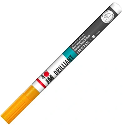 Image of Marabu Brilliant Painter Tip, Marker Pen, Tangerine, 2.5 x 14.5 0.6 cm