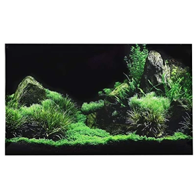 Image of 3D Effect Seafloor Water Grass Poster Self adhesive Reptile Terrarium Aquarium Backdrop Fish Tank Wall Sticker Background Underwater PVC Decor Paper(61 x 40cm)