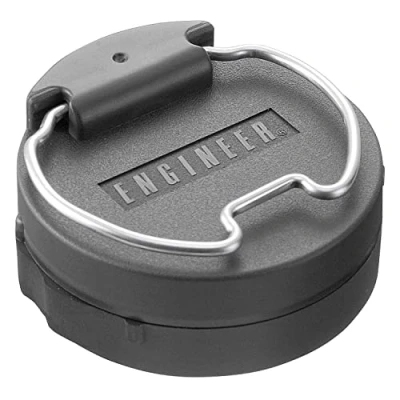 Image of Portable Soldering Iron tip Sponge Cleaner, Watertight/airtight Carry case with Integrated &#039;Rest bar&#039;. Made in Japan. ENGINEER ss 05, Black