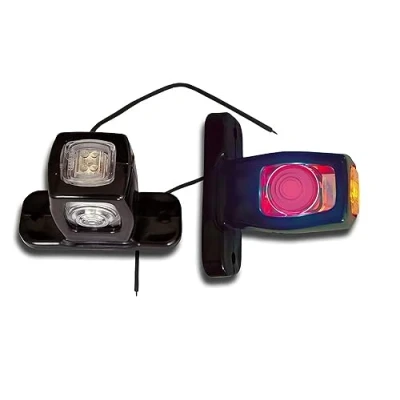 Image of MASO 2PCS Side Rear Marker Light 4Led Red Amber White Outline for 12V/24V Car Truck Trailer Caravan