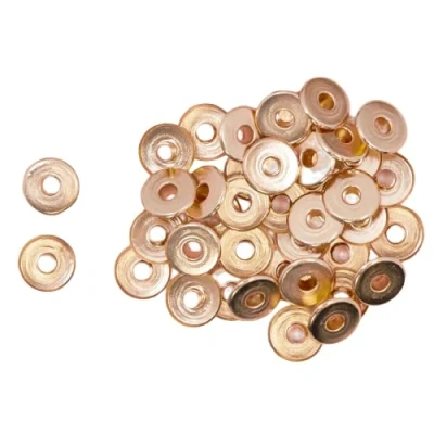 Image of Craftelier Pack of 40 Metallic Wide Eyelets Ideal for Card Making, Scrapbooking and Other Crafts Suitable Eva or Album Caps External Diameter: 13 mm Rose Gold