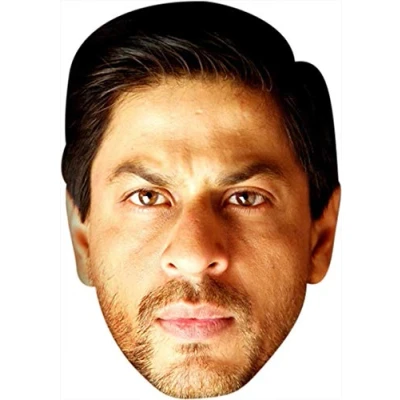 Image of FoxyPrinting Shah Rukh Khan Bollywood Celebrity Cardboard Party Face Mask Fancy Dress