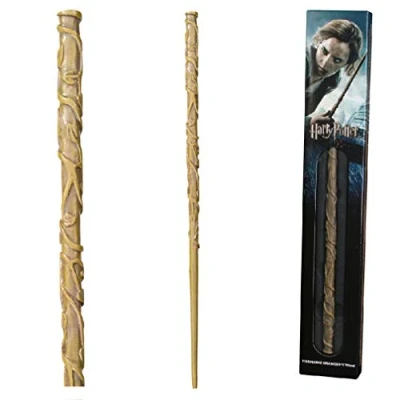 Image of The Noble Collection Hermione Granger Wand In A Standard Windowed Box 15in (38cm) Wizarding World Harry Potter Film Set Movie Props Wands