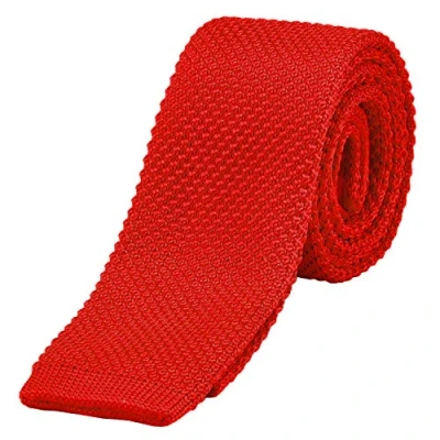 Image of DonDon Men&#039;s Knit Tie handmade Red