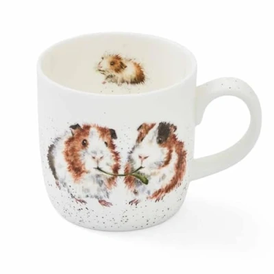 Image of Wrendale Designs &#039;Lettuce Be Friends&#039; Guinea Pig Mug