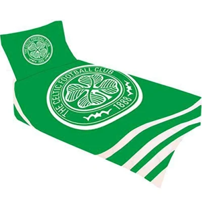 Image of Celtic F.C. Pulse Single Duvet and Pillowcase Set,Green