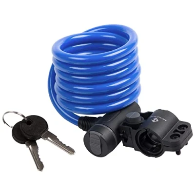Image of M Wave Unisex Adult S 10.18 Spiral Cable Lock Blue,